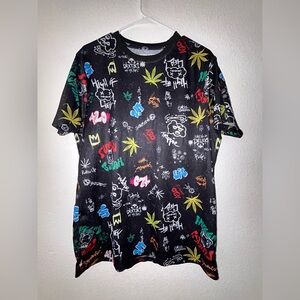 Graphic Black T-Shirt with Colorful Print